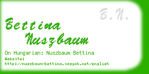 bettina nuszbaum business card